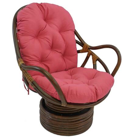 INTERNATIONAL CARAVAN Swivel Rocker with Twill Cushion, Bery Berry 3310-TW-BB